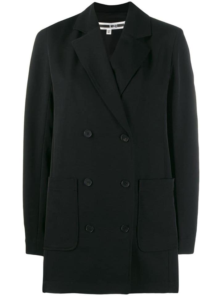 Mcq Alexander Mcqueen Double Breasted Blazer - Black