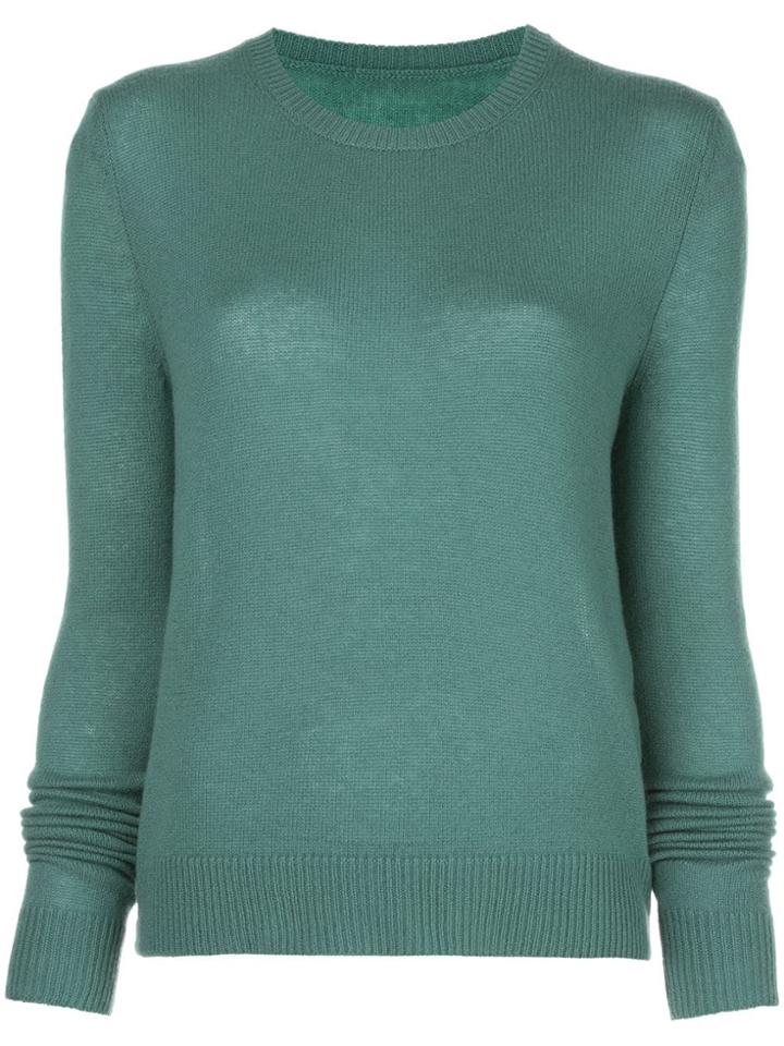 The Elder Statesman Crew-neck Cashmere Jumper - Green