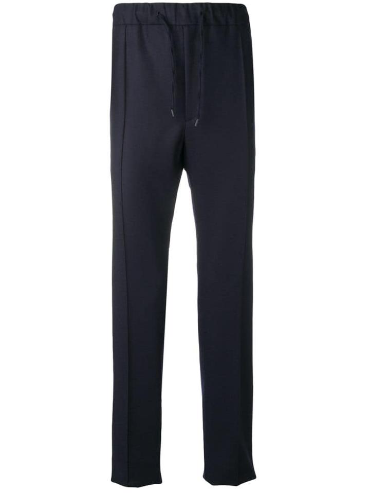 Fendi High Rise Tapered Trousers - Blue