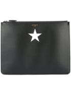 Givenchy Star Print Pouch, Men's, Black, Calf Leather