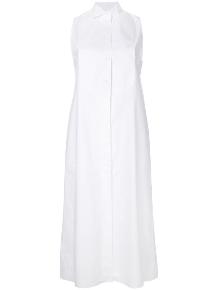 Mm6 Maison Margiela Sleeveless Shirt Dress - White