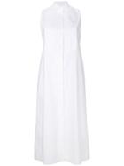 Mm6 Maison Margiela Sleeveless Shirt Dress - White