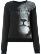 Versus Lion Print Sweatshirt, Women's, Size: S, Black, Cotton/spandex/elastane