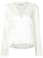 T By Alexander Wang Rivet Embellished Blouse - White