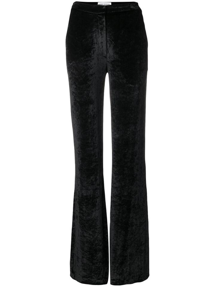 Sonia Rykiel Flared Velvet Joggers - Black