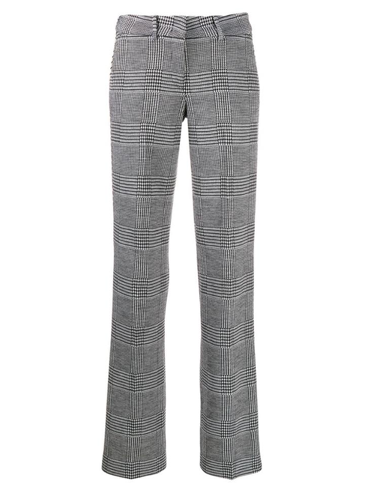 Cambio Houndstooth Print Trousers - Black