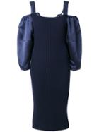 Alberta Ferretti Cold Shoulder Dress - Blue