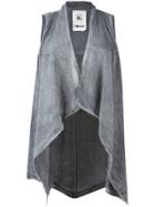 Lost & Found Rooms Asymmetric Hem Waistcoat - Grey