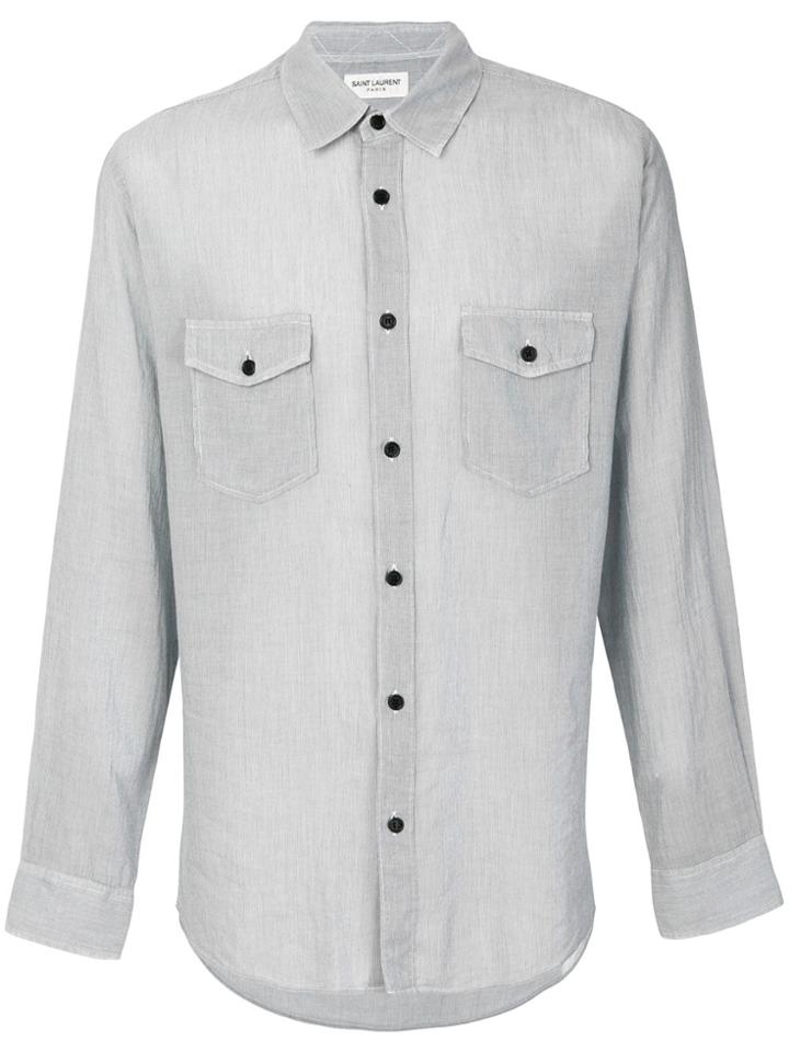 Saint Laurent Classic Fitted Shirt - Blue