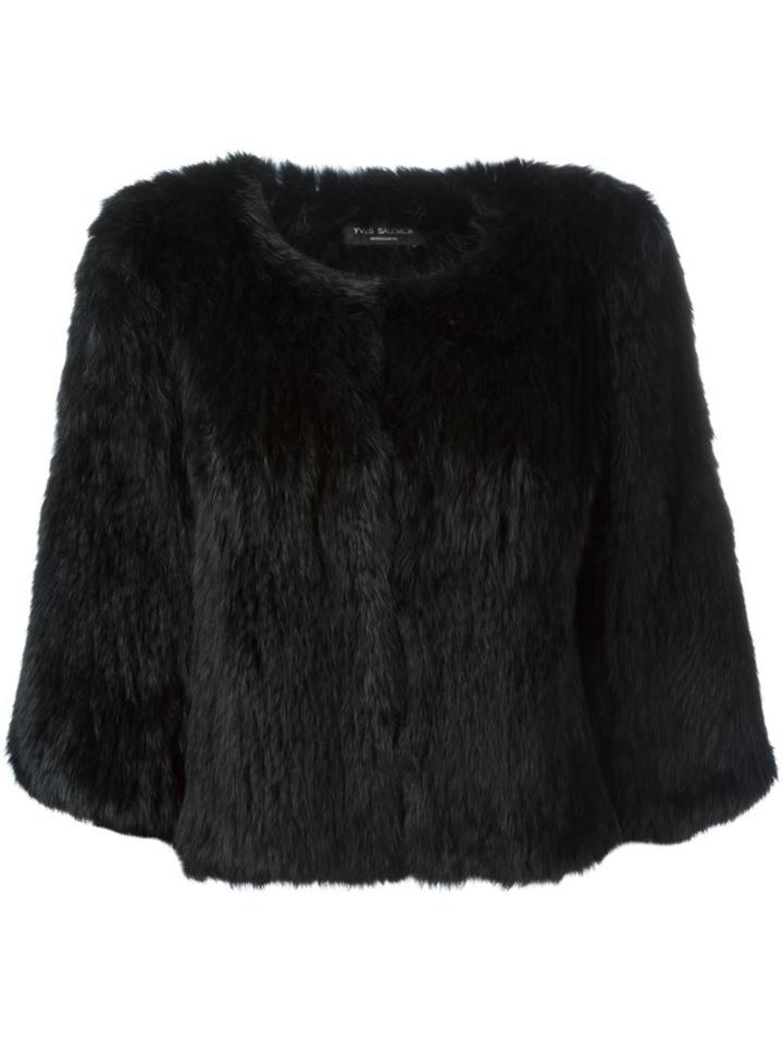 Yves Salomon Cropped Sleeveless Fur Jacket