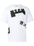 Msgm Printed Logo T-shirt - White