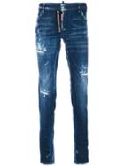 Dsquared2 - Distressed Regular Leg Jeans - Men - Cotton/spandex/elastane - 48, Blue, Cotton/spandex/elastane