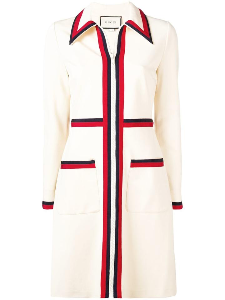 Gucci Classic Striped Day Dress - Neutrals