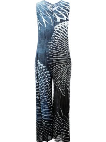Pleats Please By Issey Miyake - Pleated Jumpsuit - Women - Polyester - 3, Women's, Blue, Polyester
