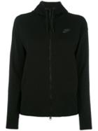 Nike Zip Hooded Cardigan, Women's, Size: Xs, Black, Cotton/nylon