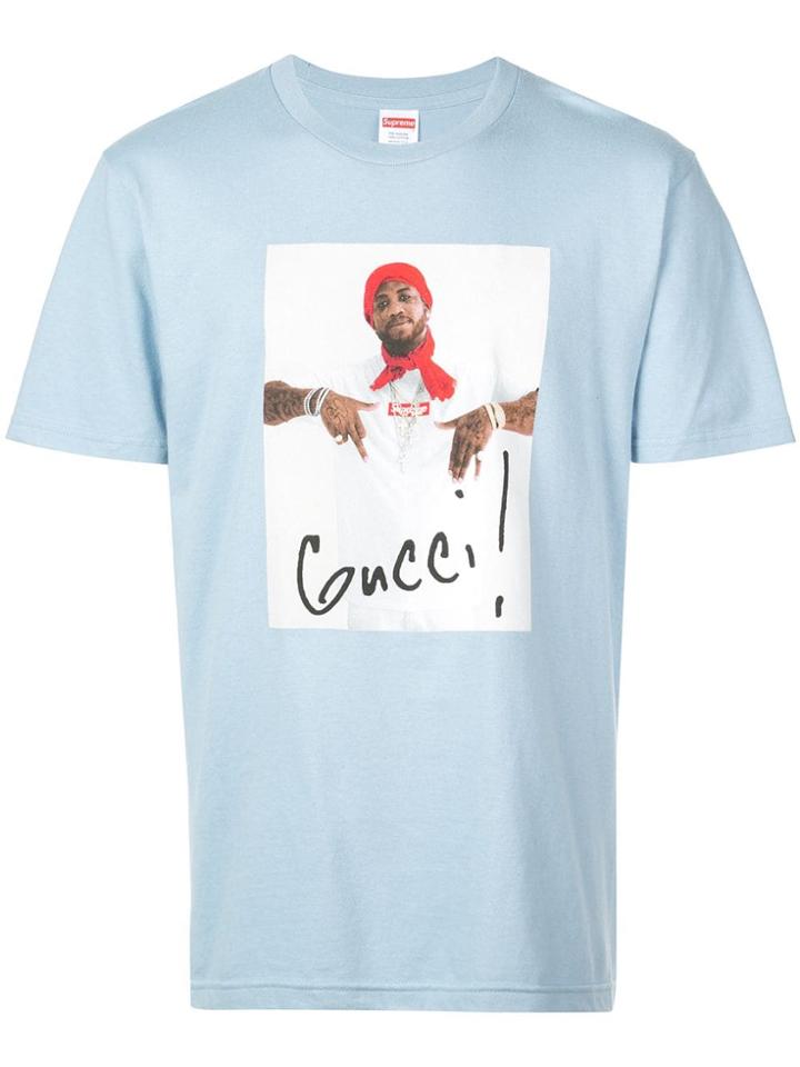 Supreme Gucci Mane Print T-shirt - Blue