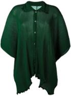 Issey Miyake Cauliflower Ruffled Shirt, Women's, Green, Polyester