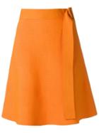 Egrey High Waisted Skirt, Women's, Size: P, Yellow/orange, Viscose