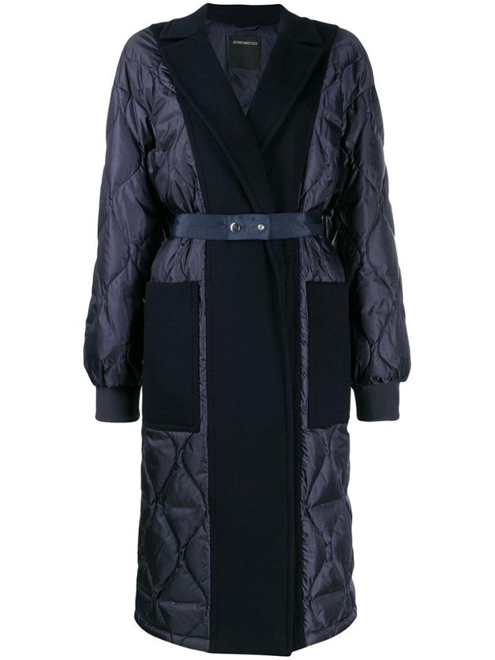 Sport Max Code Felt-panelled Puffer Coat - Blue