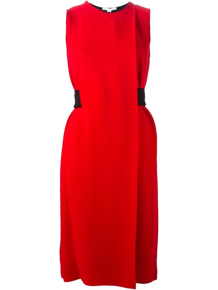 Alexander Wang Belt Detail Sheath Dress, Women's, Size: 6, Red, Spandex/elastane/viscose/polyester