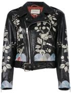 Gucci Embroidered Biker Jacket - Black