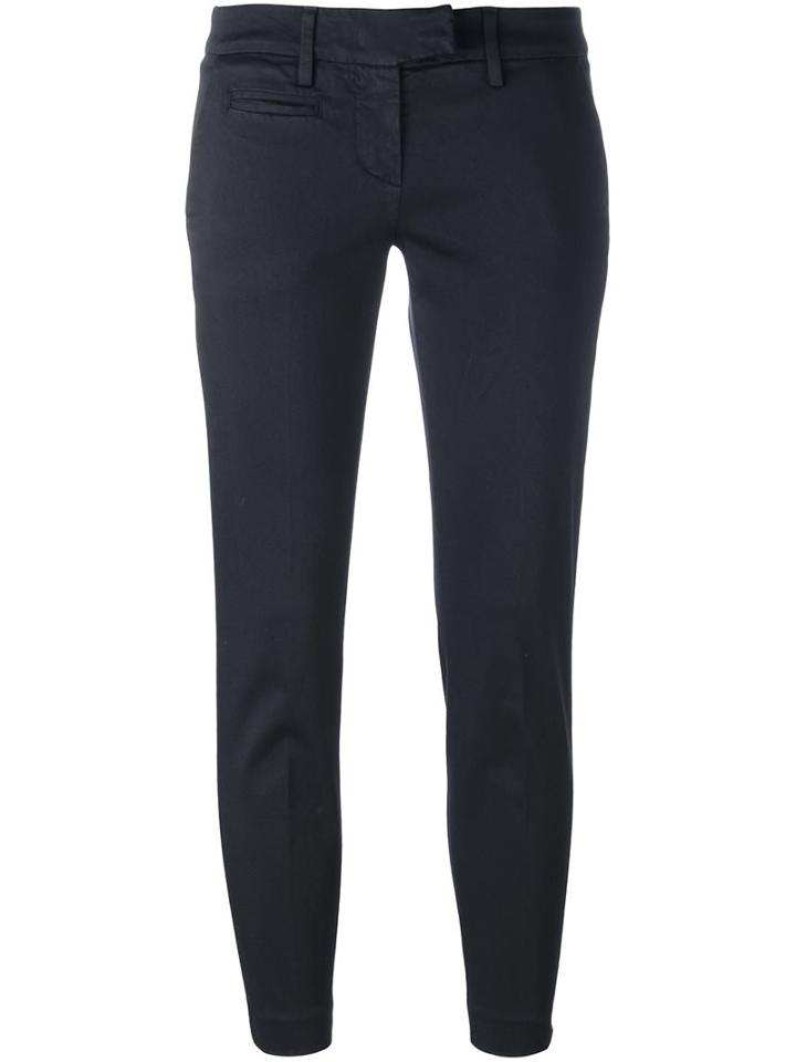 Dondup 'aslan' Trousers, Women's, Size: 26, Blue, Cotton/spandex/elastane