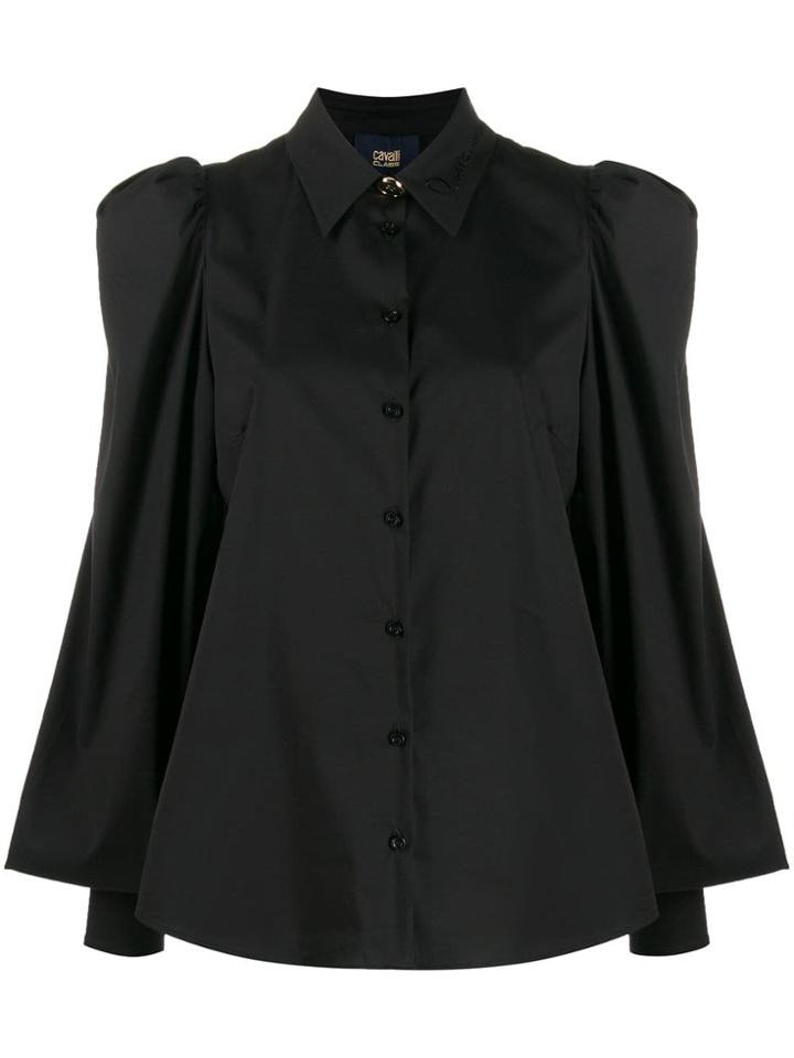 Cavalli Class Bell Sleeve Shirt - Black