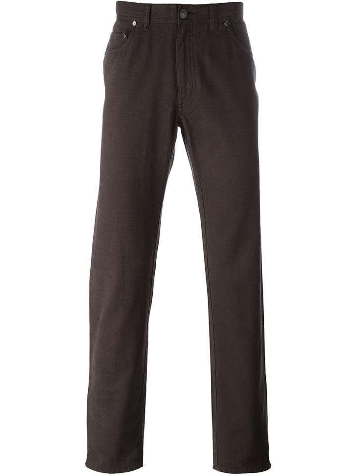 Brioni Twill Trousers - Brown
