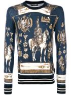 Dolce & Gabbana Old Soldier Printed Sweater - Blue