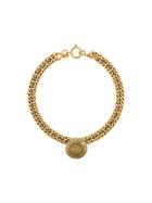 Chanel Vintage 1980s 18kt Gold Plated Brass Collar Necklace