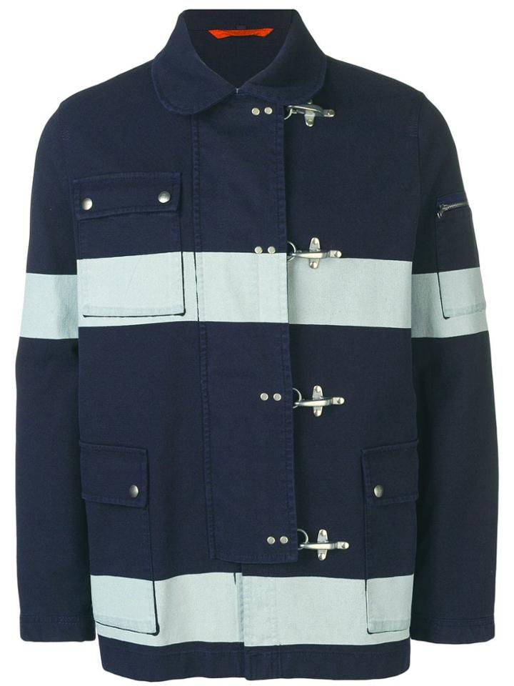 Fay Contrast Stripe Jacket - Blue