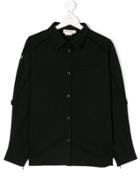 Andorine Embellished Denim Shirt - Black