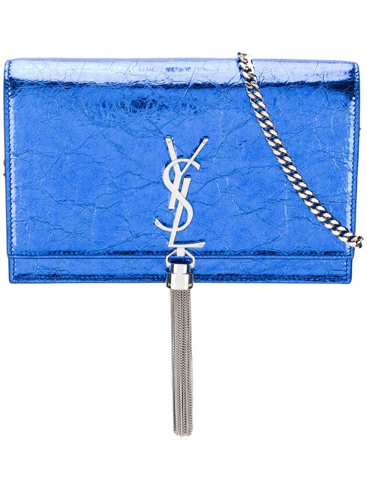 Saint Laurent Kate Tassel Shoulder Bag - Blue