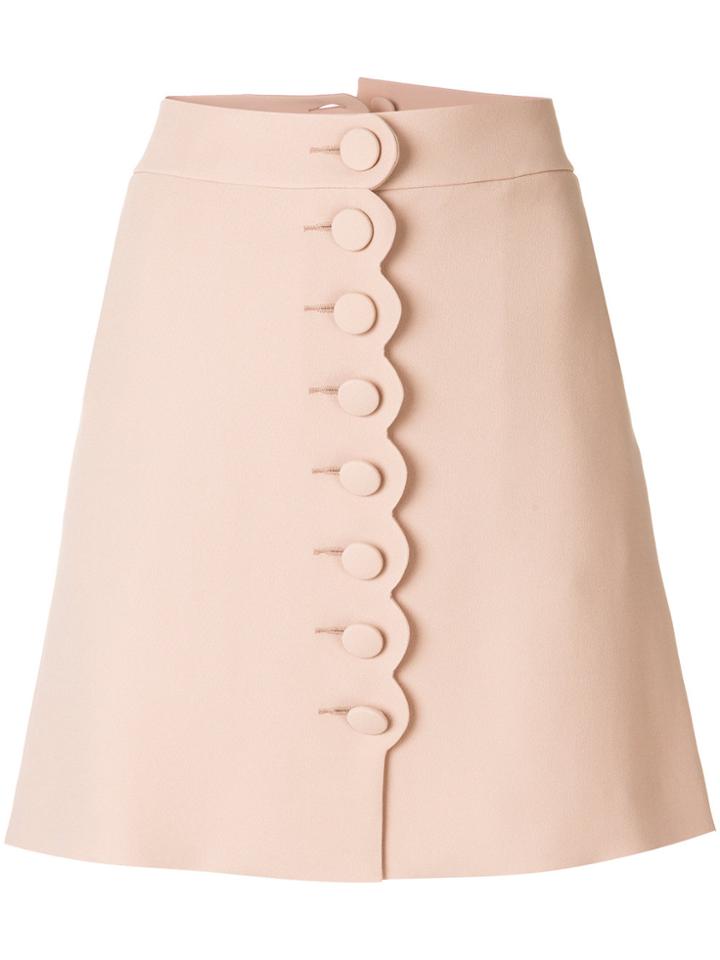 Chloé Scalloped Mini Skirt - Pink & Purple