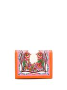 Etro Floral Print Snap Wallet - Orange