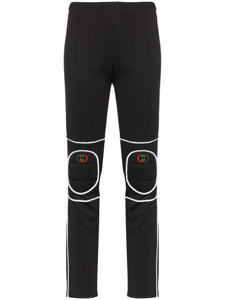 Gucci Logo-embroidered Leggings - Black