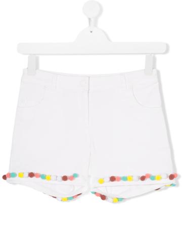Baby Dior Teen Pompom-embellished Shorts - White