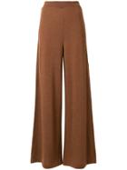 Roberto Collina Flared Wide Leg Trousers - Brown