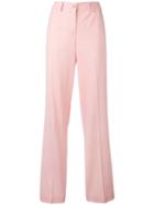 Boutique Moschino High-waisted Trousers, Women's, Size: 42, Pink/purple, Virgin Wool/other Fibers