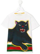 Gucci Kids Panther Print T-shirt, Boy's, Size: 12 Yrs, White