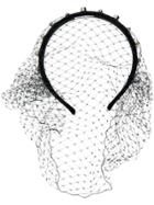 Red Valentino Mesh Embellished Hairband - Black