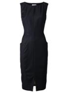 Thom Browne Straight Dress, Women's, Size: 1, Blue, Wool/silk