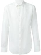 Giorgio Armani Classic Shirt, Men's, Size: 39, White, Linen/flax