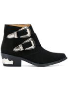 Toga Pulla Double Buckle Ankle Boots - Black