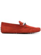 Tod's New Gommini Intreccio Loafers - Red