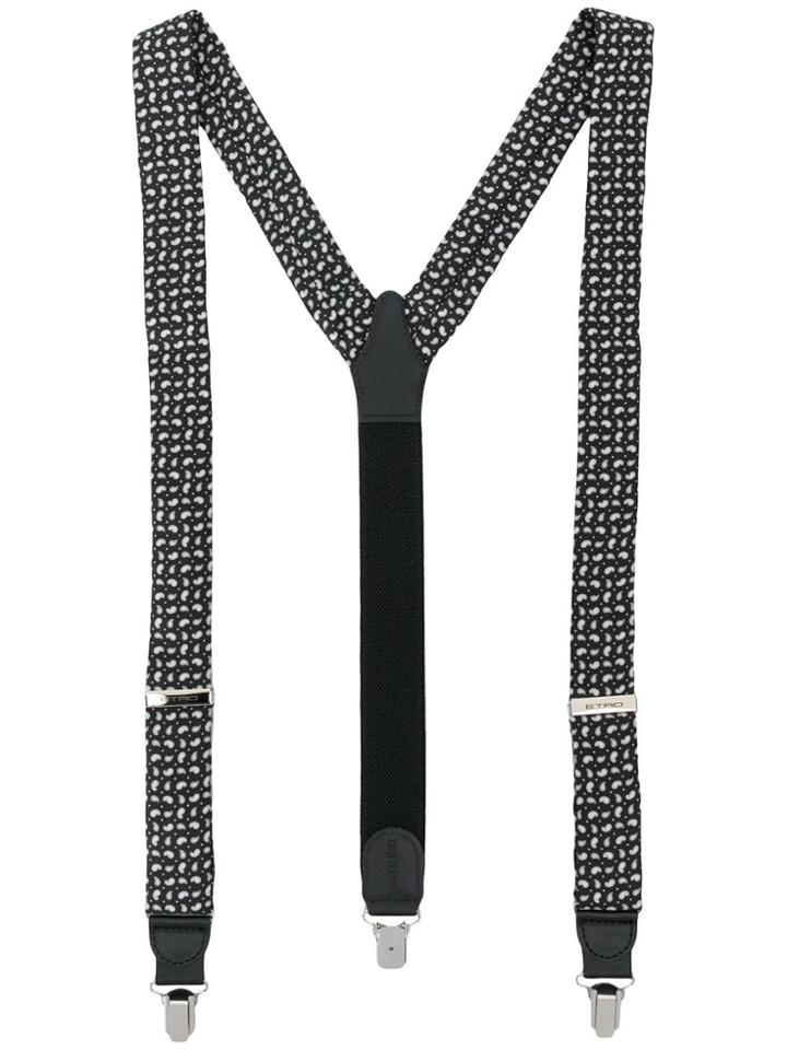 Etro Paisley Print Braces - Black