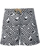 Thorsun 'maze' Swim Shorts, Men's, Size: 30, White, Polyester