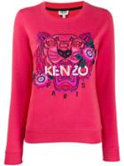 Kenzo Tiger Embroidered Floral Sweatshirt - Pink