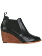Robert Clergerie Wedge Ankle Boots - Black