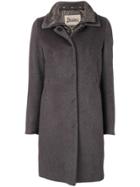 Herno Concealed Button Coat - Grey